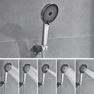 Mitigeur baignoire avec douchette Salle de Bain Robinet de baignoire avec 5 Fonctions Douchette Chrome