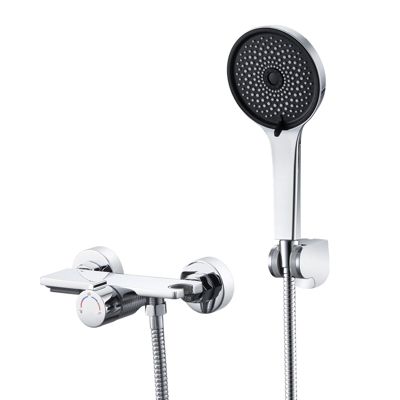 Mitigeur baignoire avec douchette Salle de Bain Robinet de baignoire avec 5 Fonctions Douchette Chrome