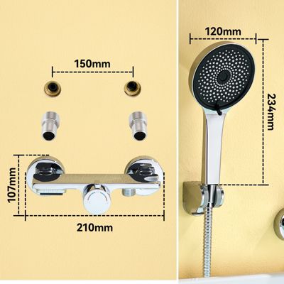 Mitigeur baignoire avec douchette Salle de Bain Robinet de baignoire avec Douchette Chrome