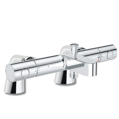 Mitigeur baignoire thermostatique GROHE Grohtherm 800 Cosmopolitan 1/2 + Colonnettes Luxe chromé