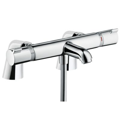 Mitigeur baignoire thermostatique HANSGROHE Ecostat Comfort chromé avec colonnettes