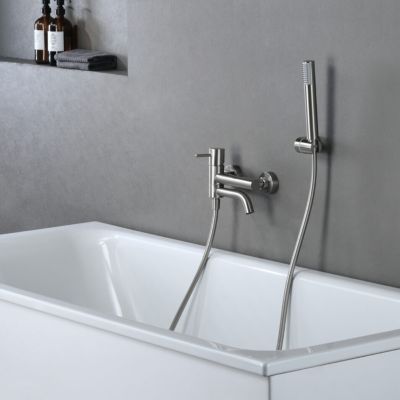 Mitigeur Bain/Douche Anti-Calcaire en Niquel Brossé IMEX MONZA BDM039-4NQ