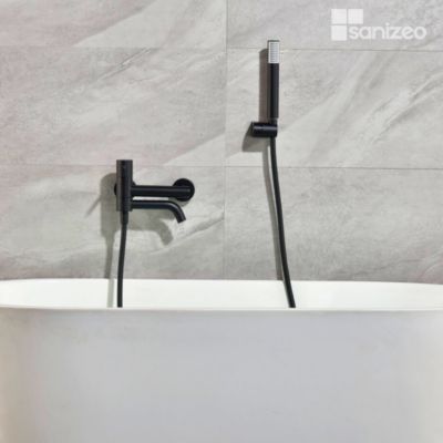 Mitigeur Bain/Douche Anti-Calcaire Noir Mat IMEX MONZA BDM039-4NG