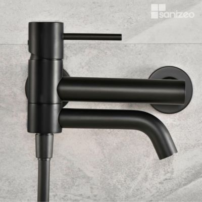 Mitigeur Bain/Douche Anti-Calcaire Noir Mat IMEX MONZA BDM039-4NG