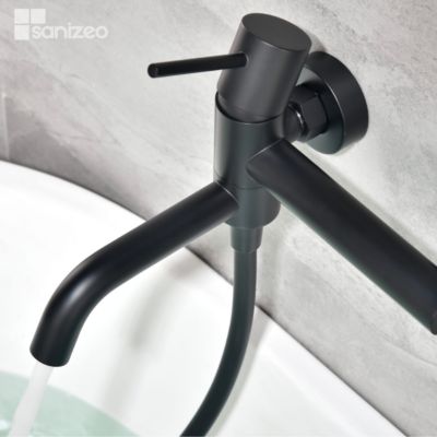Mitigeur Bain/Douche Anti-Calcaire Noir Mat IMEX MONZA BDM039-4NG