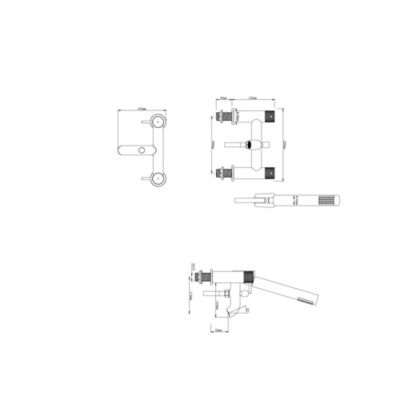 Mitigeur bain douche + douchette, laiton doré, GoodHome Owens