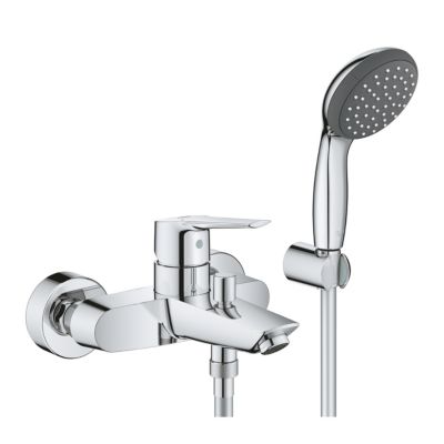 Mitigeur bain douche mécanique GROHE Quickfix Start 2021 avec flexible + support + pommeau de douche