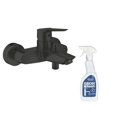 Mitigeur bain douche mécanique GROHE Start noir + nettoyant GrohClean