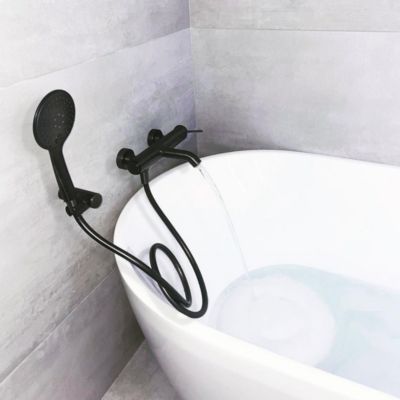 Mitigeur bain-douche mécanique noir Essebagno Luisa