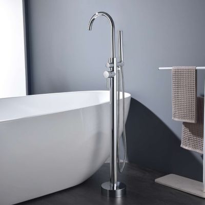 Mitigeur bain douche mécanique sur pied SKY BATH chromé Inox S304 série ALPHA