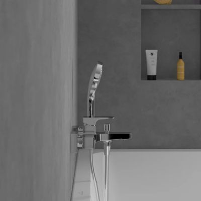 Mitigeur bain douche mécanique VILLEROY ET BOCH Architectura Square Chrome