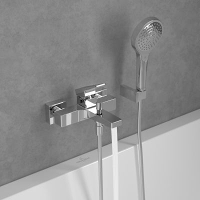 Mitigeur bain douche mécanique VILLEROY ET BOCH Architectura Square Chrome