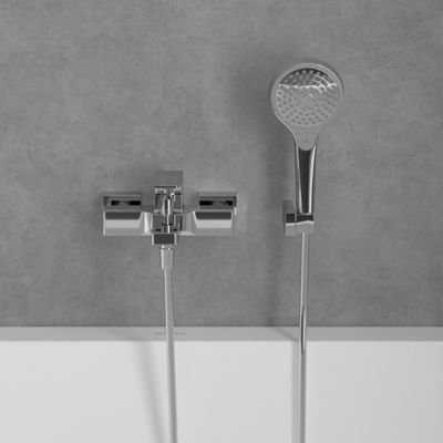 Mitigeur bain douche mécanique VILLEROY ET BOCH Architectura Square Chrome