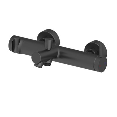 Mitigeur bain-douche mécanique en alliage de zinc et laiton noir GoodHome Maza