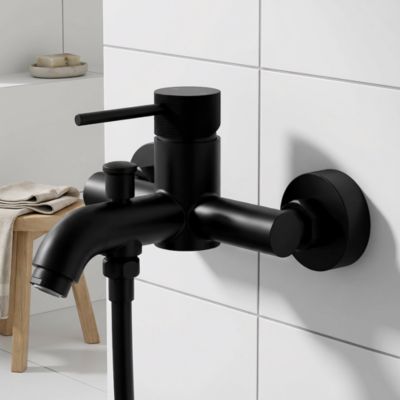 Mitigeur bain/douche mécanique noir mat, Owens GoodHome