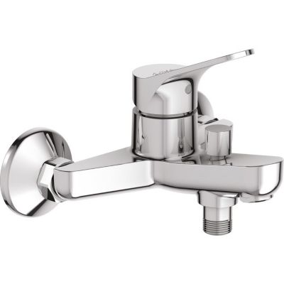 Mitigeur bain douche mural avec raccords - JACOB DELAFON - Brive - Laiton - Chrome - 1.4 kg