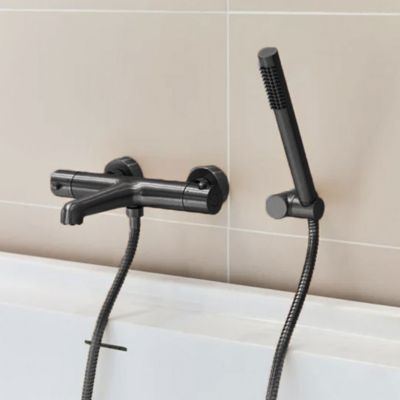 Mitigeur bain-douche thermostatique gun métal Essebagno Luisa