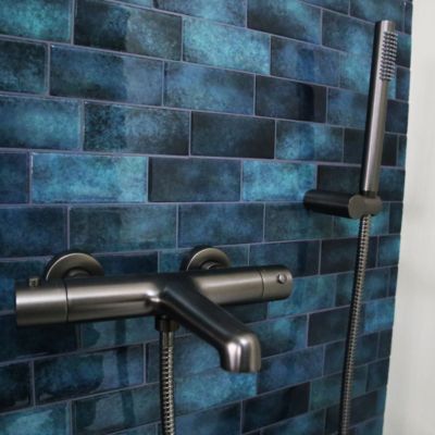 Mitigeur bain-douche thermostatique gun métal Essebagno Luisa