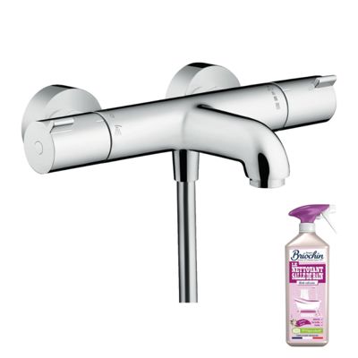Mitigeur bain douche thermostatique HANSGROHE Ecostat 1001 CL chromé + nettoyant Briochin