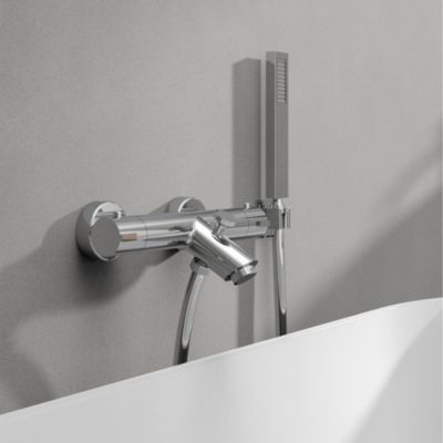 Mitigeur bain/douche thermostatique mural, chrome, Kramer Colors