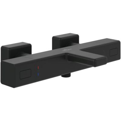 Mitigeur bain douche thermostatique VILLEROY ET BOCH Universal carré Noir mat