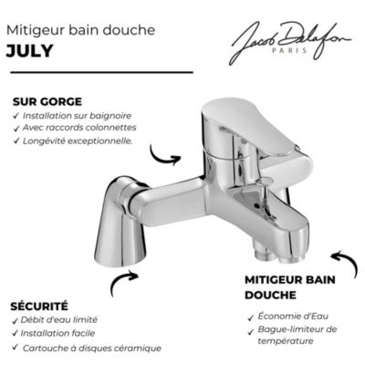 Mitigeur bain sur gorge JACOB DELAFON July