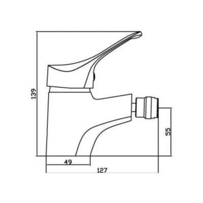 Mitigeur bidet chrome Essebagno Target