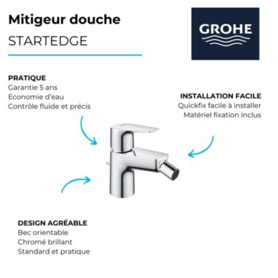 Mitigeur bidet GROHE Quickfix StartEdge + nettoyant GrohClean