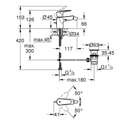 Mitigeur bidet GROHE Quickfix StartEdge