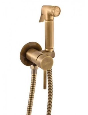 Mitigeur bidet ou WC encastrable SEINA avec douchette en laiton bronze
