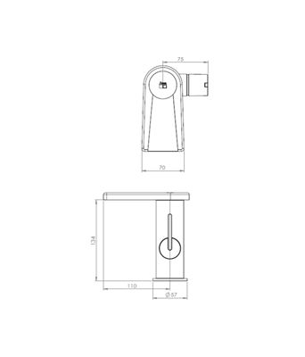 Mitigeur cascade lavabo COR C225-Bn AWA