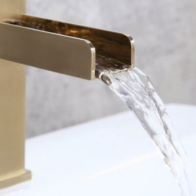 Mitigeur cascade lavabo Doré brossé - Alnair