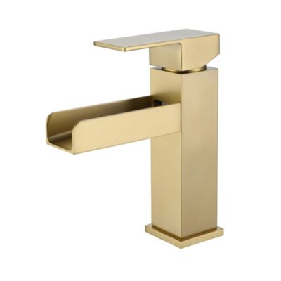Mitigeur cascade lavabo Doré brossé - Alnair