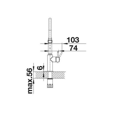 Mitigeur Catris-S Flexo PVD UR - Blanco - Pivotant - Blanc