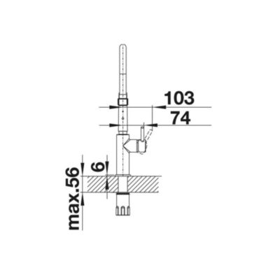Mitigeur Catris-S Flexo PVD UR - Blanco - Pivotant - Blanc