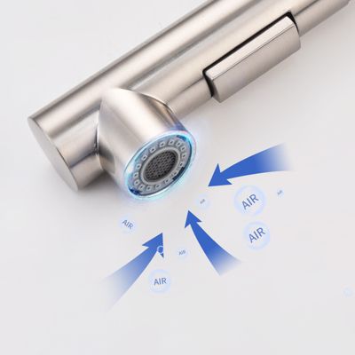 Mitigeur Cuisine avec 2 Modes de Jet Robinet Cuisine avec Douchette Extractible Mitigeur Evier en Inox Brosse Eau Chaude et Froide
