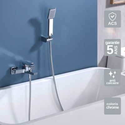 Mitigeur de Baignoire et Douche anti-calcaire Chrome IMEX ART BDAR025-4