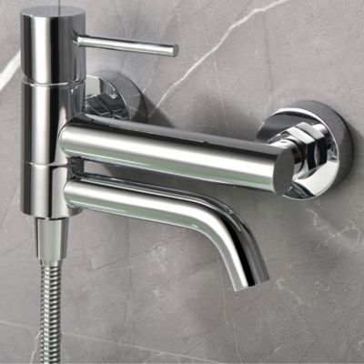 Mitigeur de Baignoire et Douche anti-calcaire Chrome IMEX MONZA BDM039-4