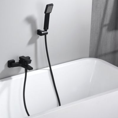 Mitigeur de Baignoire et Douche anti-calcaire Noir Mat IMEX ART BDAR025-4NG