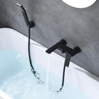 Mitigeur de Baignoire et Douche anti-calcaire Noir Mat IMEX FIYI BDF016-4NG