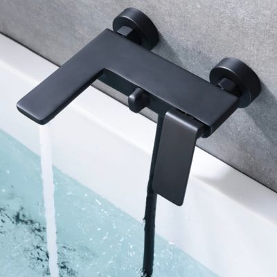 Mitigeur de Baignoire et Douche anti-calcaire Noir Mat IMEX FIYI BDF016-4NG