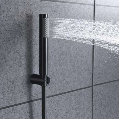 Mitigeur de Baignoire et Douche anti-calcaire Noir Mat IMEX OLIMPO BDC033-4NG