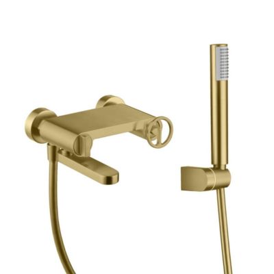 Mitigeur de Baignoire et Douche anti-calcaire Or Brossé IMEX OLIMPO BDC033-4OC