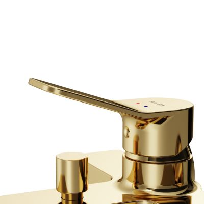 AM.PM X-Joy S FXB10000 – Mitigeur Baignoire Monotrou Chromé, Robinet De Baignoire Avec Bec, Colonnette Baignoire, Mitigeur Monocommande Pour Bain Et Douche