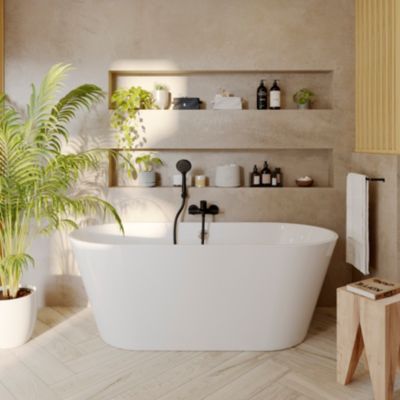 Mitigeur de baignoire noir GoodHome Cavally