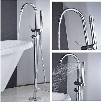 Mitigeur de baignoire sur pied autoportant CALGARY chrome