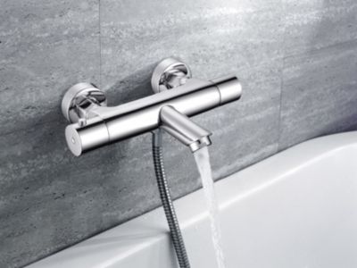Mitigeur de baignoire thermostatique chromé Edouard Rousseau Garance
