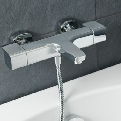 Mitigeur de baignoire thermostatique chromé GoodHome Teesta