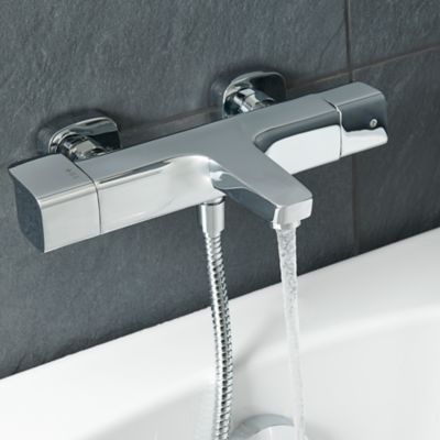 Mitigeur de baignoire thermostatique chromé GoodHome Teesta