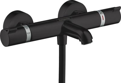 Mitigeur de baignoire thermostatique noir Hansgrohe Ecostat